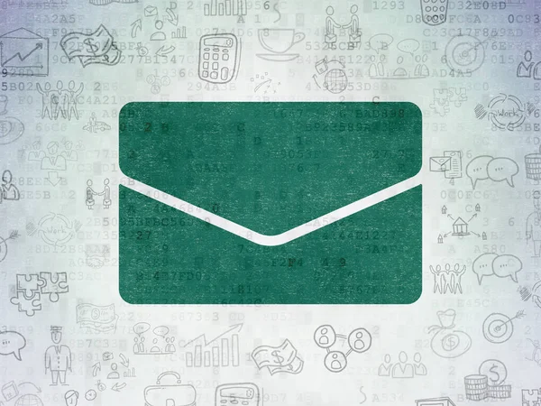 Geschäftskonzept: E-Mail auf digitalem Datenpapier Hintergrund — Stockfoto