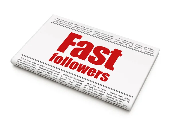 Concept d'entreprise : titre de journal Fast Followers — Photo