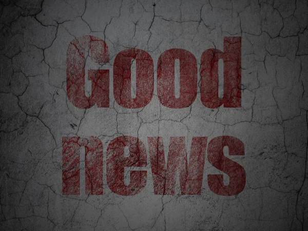 News concept: Good News on grunge wall background — Stock Photo, Image