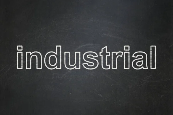 Endüstri kavramı: Kara tahta arka plan üzerinde endüstriyel — Stok fotoğraf