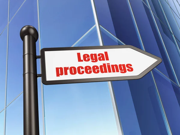 Lag koncept: registrera domstolsförfaranden på bygga bakgrund — Stockfoto
