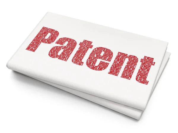 Concepto de derecho: Patente sobre el fondo del periódico en blanco —  Fotos de Stock