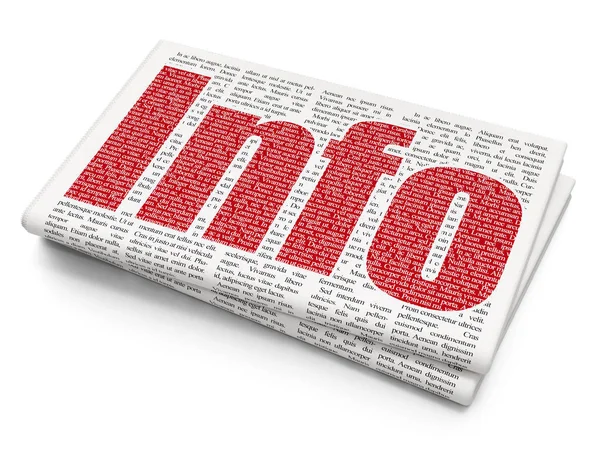 Informatie concept: Info over de achtergrond van de krant — Stockfoto