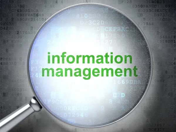 Conceito de informação: Information Management with optical glass — Fotografia de Stock