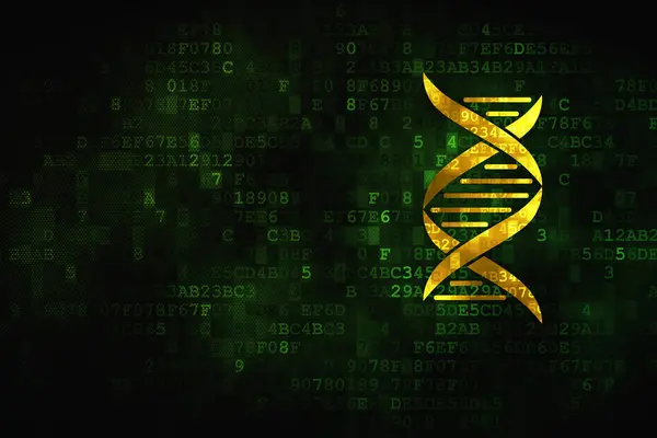 卫生保健概念︰ Dna 对数字背景 — 图库照片