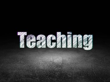 Eğitim kavramı: grunge karanlık odada öğretim