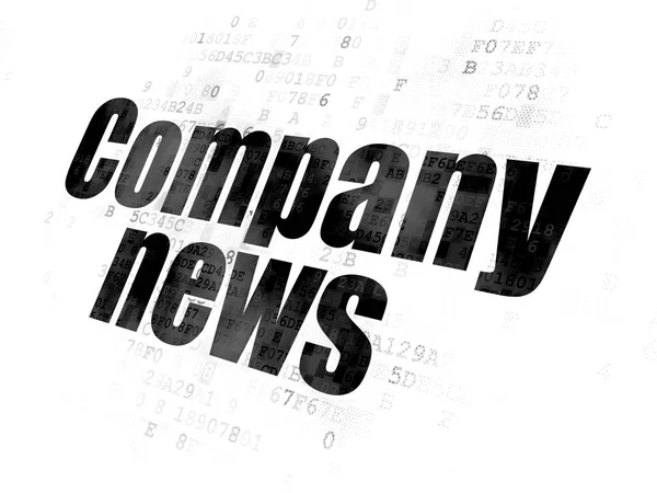 Concepto de noticias: Noticias de la empresa sobre fondo digital — Foto de Stock