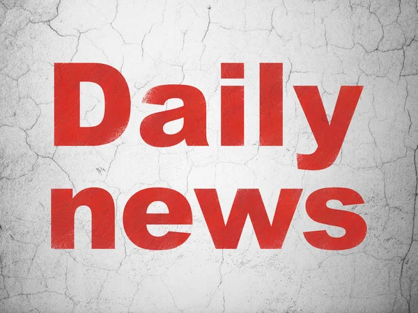 Concetto di notizie: Daily News sullo sfondo della parete — Foto Stock