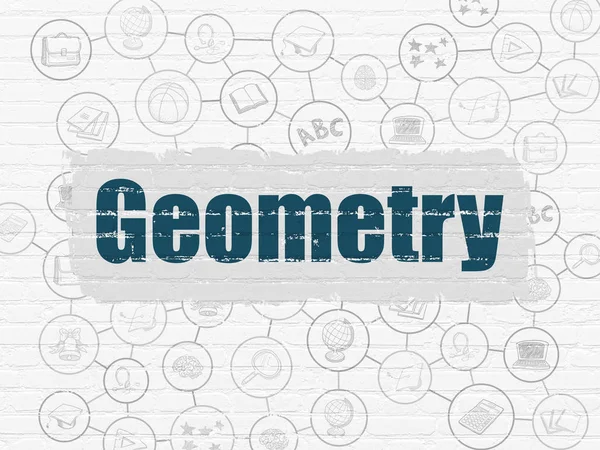 Education concept: Geometry on wall background — Stock Photo, Image
