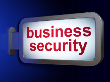 Güvenlik kavramı: billboard arka plan iş güvenliği