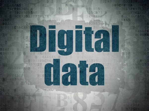 Концепция данных: Цифровые данные на фоне цифровой бумаги данных — стоковое фото