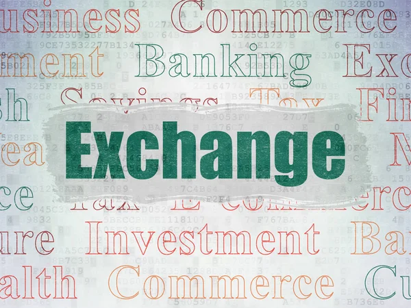 Pénz koncepció: Exchange digitális adatok papír alapon — Stock Fotó