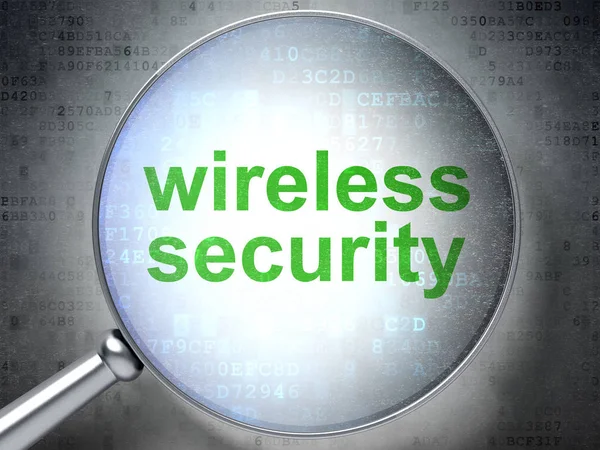 Concetto privacy: sicurezza wireless con vetro ottico — Foto Stock