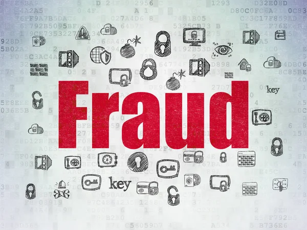 Säkerhetsbegreppet: bedrägeri på Digital Data papper bakgrund — Stockfoto