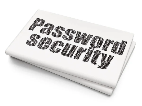 Privacy concept: Password Security on Blank Newspaper background — Stock Photo, Image