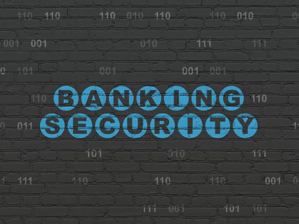 Säkerhetskoncept: banksäkerhet på vägg bakgrund — Stockfoto