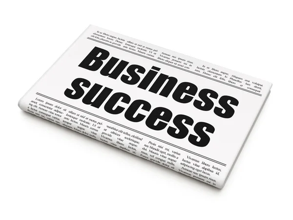 Concept d'entreprise : la une des journaux Business Success — Photo