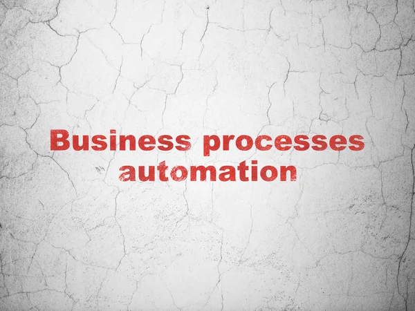 Finance concept: Business Processes Automation on wall background