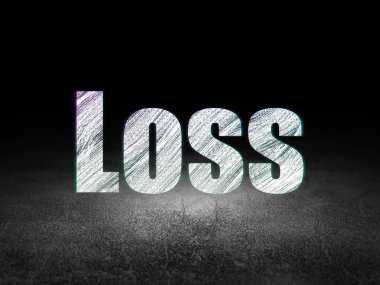 İş kavramı: grunge karanlık odada kaybı