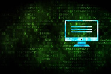 Web tasarım konsepti: dijital arka yüzündeki LCD ekran
