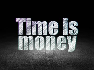 Zaman kavramı: vakit nakittir grunge karanlık odada