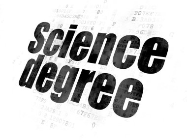 Bilim kavramı: bilim derecesi dijital arka plan üzerinde