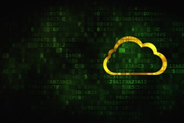 Ağ kavramı bulut: dijital arka plan bulut
