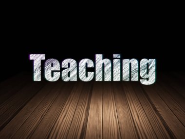 Eğitim kavramı: grunge karanlık odada öğretim