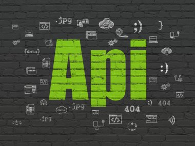 Veritabanı kavramı: API duvar arka plan üzerinde