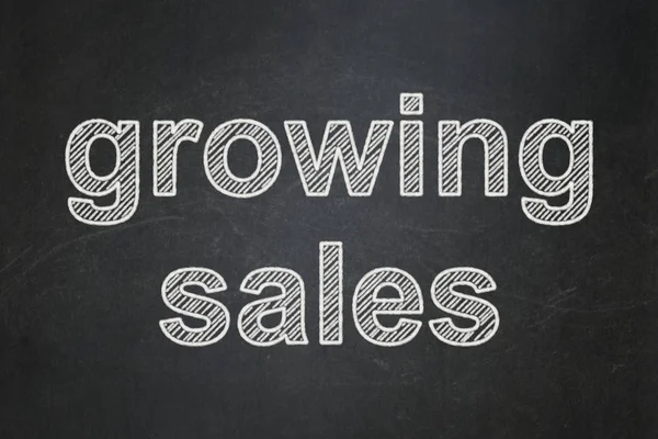 Conceito de financiamento: Crescer as vendas no fundo do quadro — Fotografia de Stock