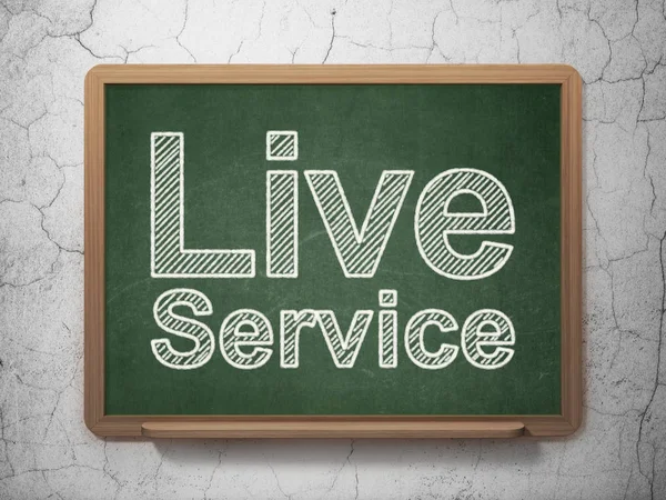 Concept de finance : Live Service sur fond de tableau — Photo