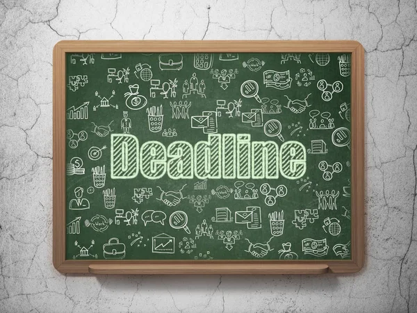 Finance concept: Deadline on School board background