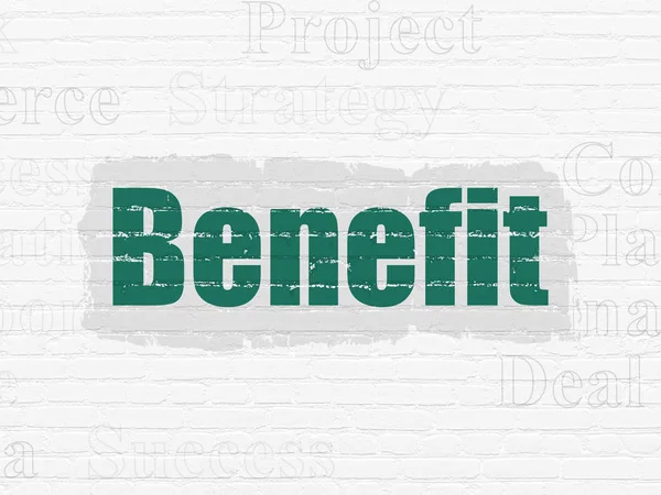 Finance concept: Benefit on wall background