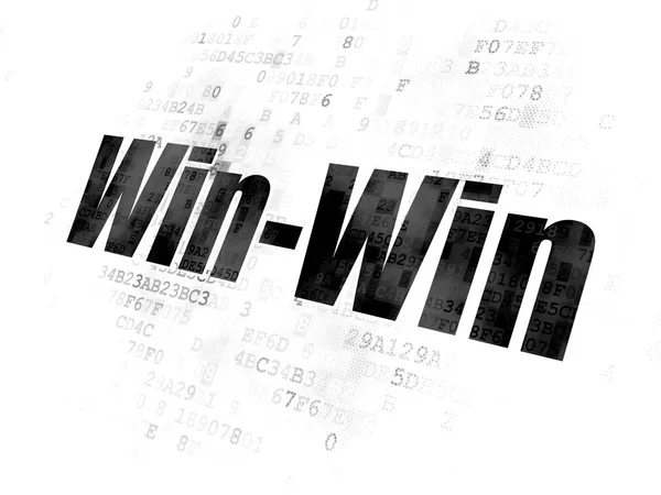 Концепція бізнесу: Win-Win на цифровому тлі — стокове фото