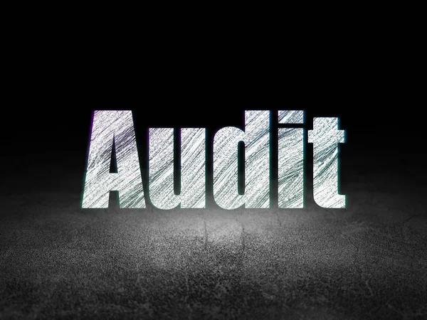 Business concept: Audit in camera oscura grunge — Foto Stock