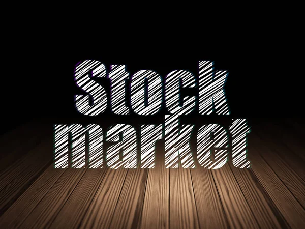 Conceito financeiro: Mercado de ações em sala escura grunge — Fotografia de Stock