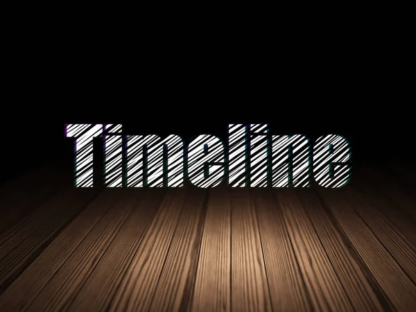 Concetto di tempo: Timeline in camera oscura grunge — Foto Stock