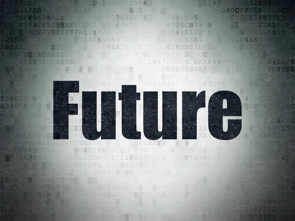 Koncepcja Timeline: przyszłość na tle cyfrowych danych papierze — Zdjęcie stockowe