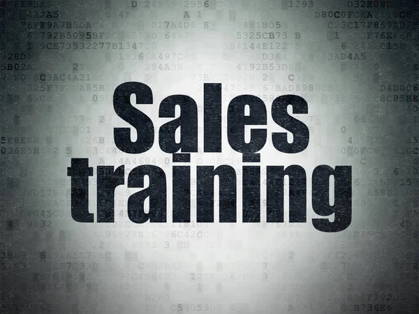 Marketing concept: Sales Training op digitale Data-Paper achtergrond — Stockfoto