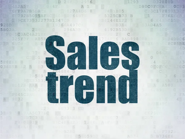 Reklamní koncepce: prodej Trend na digitální Data papírové pozadí — Stock fotografie