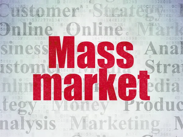 Reklamní koncepce: Mass Market v digitálních dat papírové pozadí — Stock fotografie