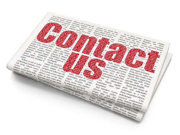 Marketing concept: Contact Us on Newspaper background — Stock Photo, Image
