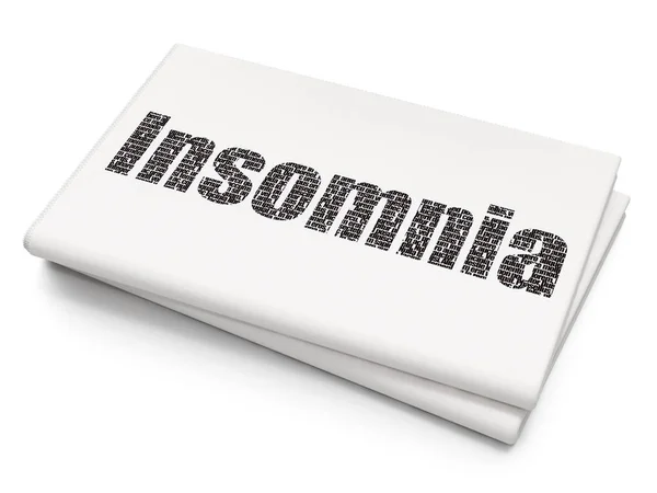 Medicine concept: Insomnia on Blank Newspaper background — Stock Photo, Image