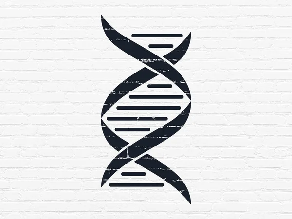 Science concept: DNA on wall background — Stock Photo, Image