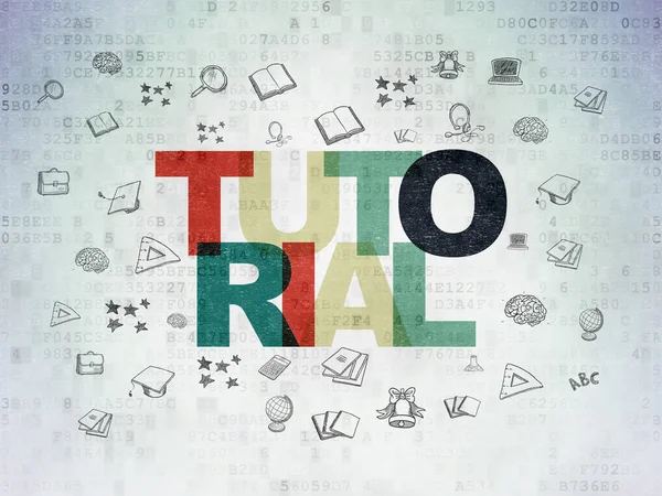Onderwijs concept: Tutorial op digitale Data-Paper achtergrond — Stockfoto
