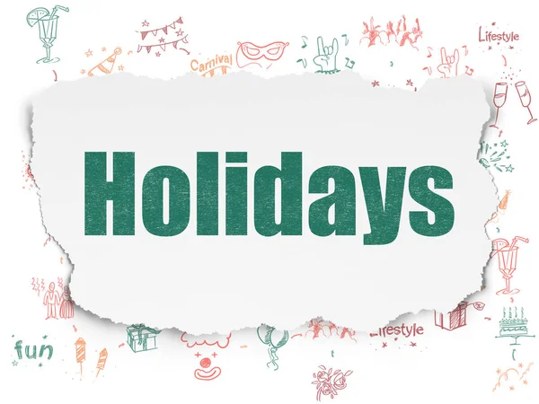 Concetto di vacanza: Vacanze su sfondo carta strappata — Foto Stock