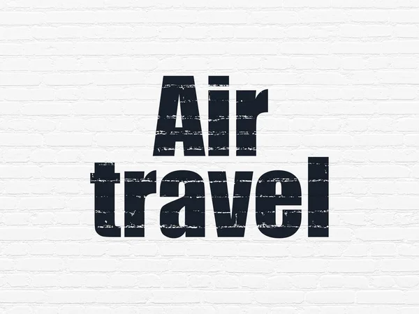 Travel concept: Air Travel on wall background — Stock Photo, Image