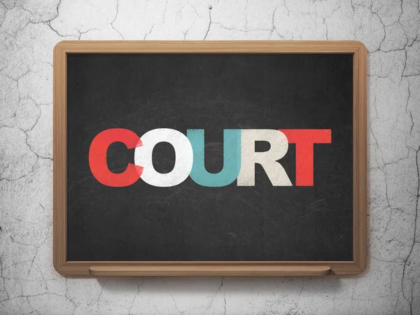 Law concept: Court on School board background — Stock Photo, Image