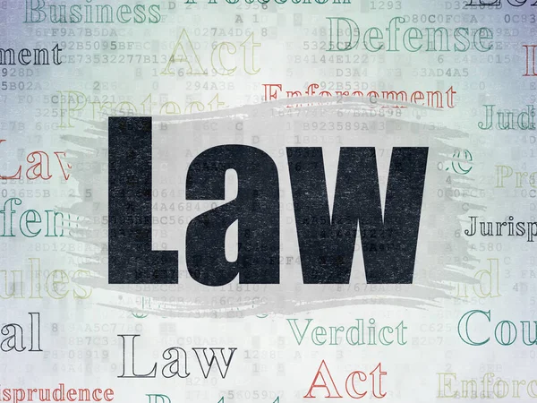 Concepto de ley: Derecho sobre el fondo del documento de datos digitales — Foto de Stock