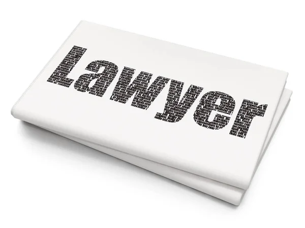 Law concept: Lawyer on Blank Newspaper background — Stock Photo, Image